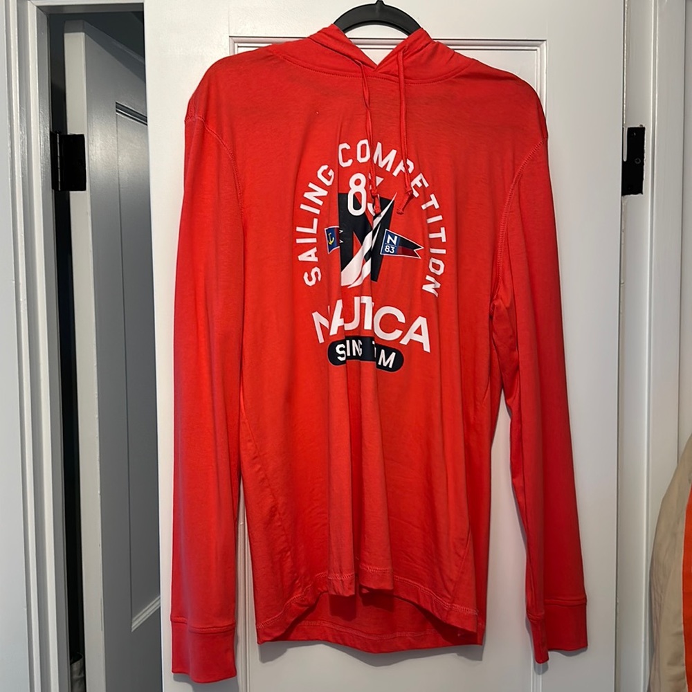 Nautica long sleeve hooded shirt